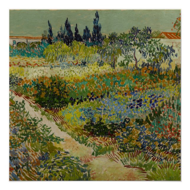 Póster Jardim de Arles - Vincent Van Gogh (Frente)