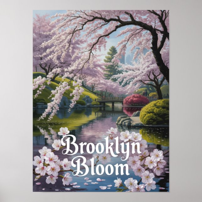 Poster Jardim de Cerejeiras Brooklyn Bloom (Frente)