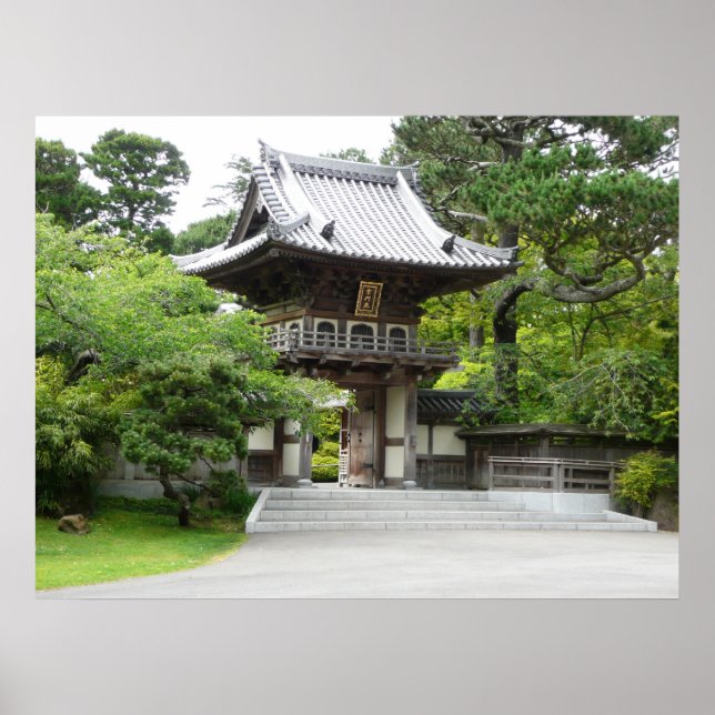 Póster Jardim de chá japonês em São Francisco (Frente)