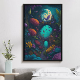 Poster Jardim de conto de fadas fantasia, bela moda