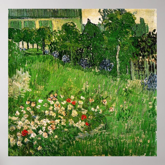 Poster Jardim de Daubigny por Van Gogh (Frente)
