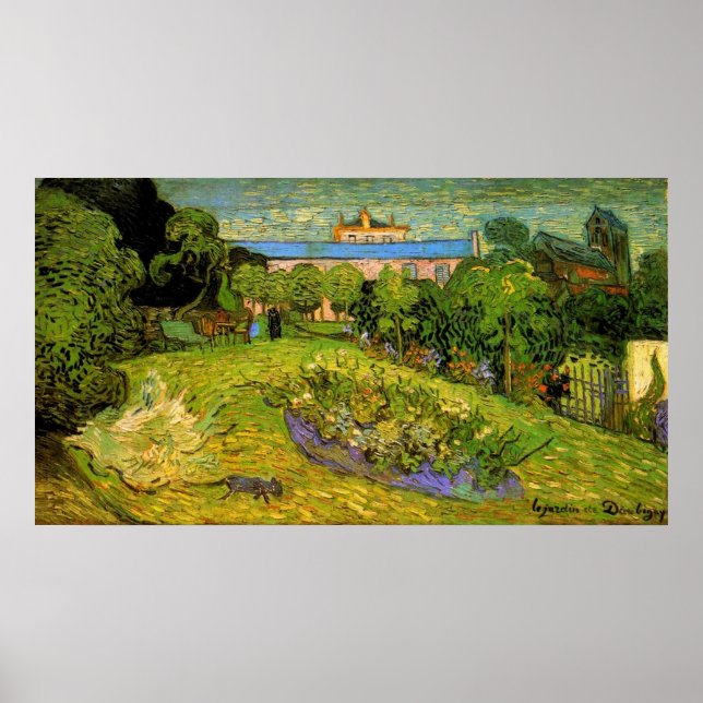 Póster Jardim de Daubigny por Vincent van Gogh (Frente)