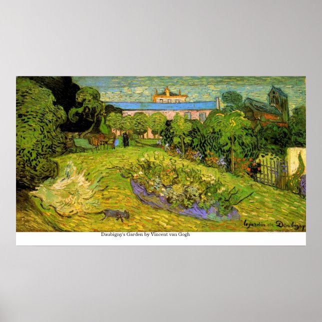 Póster Jardim de Daubigny por Vincent van Gogh (Frente)