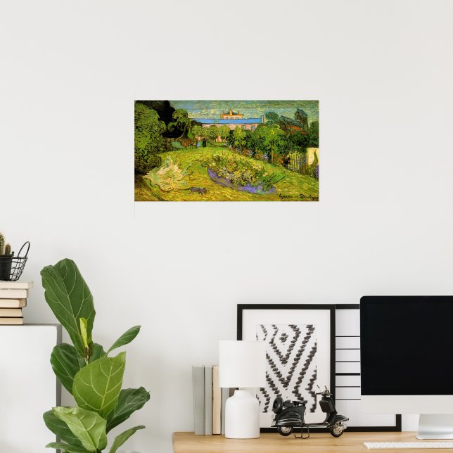 Poster Jardim de Daubigny por Vincent van Gogh, Le Jardin (Escritório em casa)