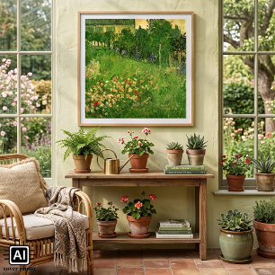 Póster Jardim de Daubigny por Vincent van Gogh, Le Jardin