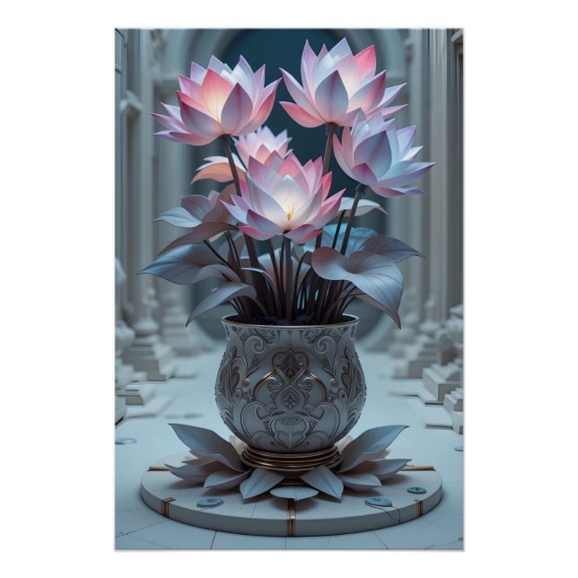 Póster Jardim de Éter-Bloom Lotus (Frente)