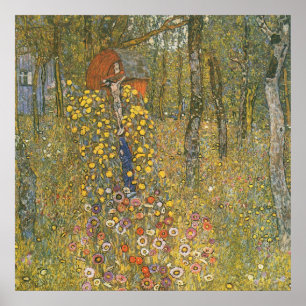 Poster Jardim de fazenda com Crucifix — Gustav Klimt