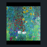 Poster Jardim de fazenda com girassóis, Gustav Klimt<br><div class="desc">*Você pode personalizar a cor de fundo e o texto deste item livremente usando "Editar Design". Gustav Klimt (14 de julho de 1862 - 6 de fevereiro de 1918) foi um pintor simbólico austríaco e um dos membros mais proeminentes do movimento Secessão de Viena. Klimt é notado por suas pinturas,...</div>