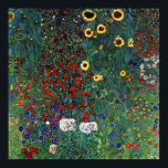 Poster Jardim de Fazenda Gustav Klimt com Girassóis<br><div class="desc">Poster com a pintura do Jardim de Fazendas de Gustav Klimt com girassóis (1907). Um belo jardim de girassóis e belas flores azuis,  vermelhas,  roxas,  rosa e brancas. Um presente de excelente para fãs de Arte Nouveau e de Arte Austríaca.</div>