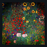 Poster Jardim de Fazenda Gustav Klimt com Girassóis<br><div class="desc">Poster com a pintura do Jardim de Fazendas de Gustav Klimt com girassóis (1907). Um belo jardim de girassóis e belas flores azuis,  vermelhas,  roxas,  rosa e brancas. Um presente de excelente para fãs de Arte Nouveau e de Arte Austríaca.</div>