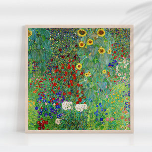 Poster Jardim de Fazenda Gustav Klimt com pintura de gira