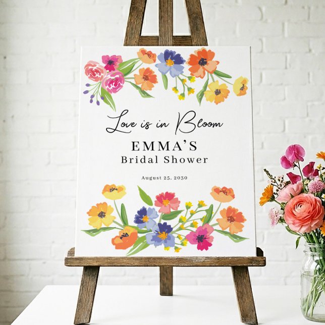 Poster Jardim de Flores Brilhantes Sinal de Boas-Vindas L (Criador carregado)