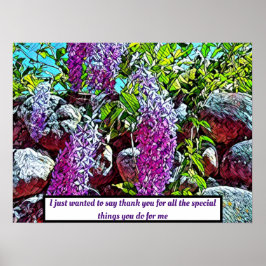 Poster Jardim de flores do lilo florescente