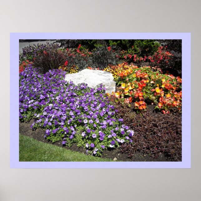 Póster Jardim de Flores Elegante (Frente)