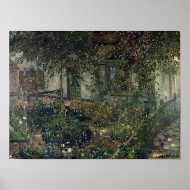Póster Jardim de flores em floração, 1904 (Frente)