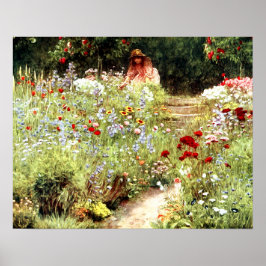 POSTER JARDIM DE FLORES FEMININO VINTAGE
