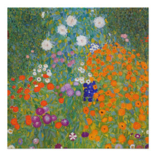 Póster Jardim de Flores por Gustav Klimt