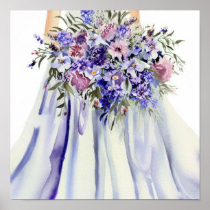 Poster Jardim de Flores Selvagens, Buquê 2 em Cascata Bri