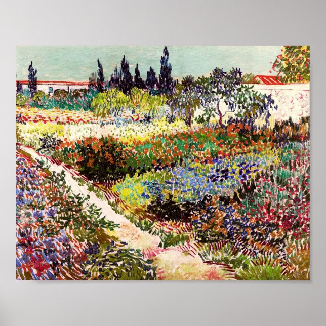 Póster Jardim De Flores Van Gogh Em Arles Floral Fine Art (Frente)