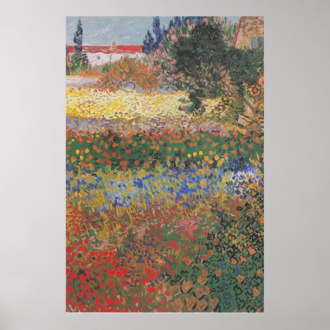 Poster Jardim de Flores - Vincent van Gogh (Frente)