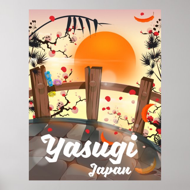 Poster Jardim de flores Yasugi Japão (Frente)