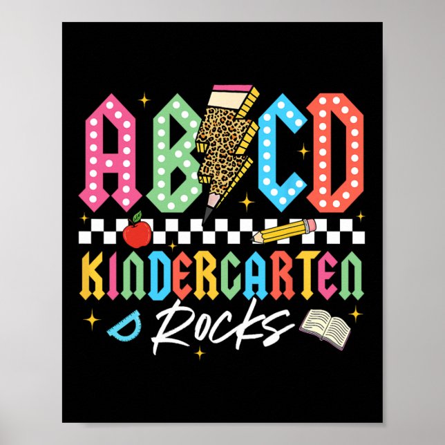 Poster Jardim de Infância Abcd é Incrível Lápis Relâmpago (Frente)