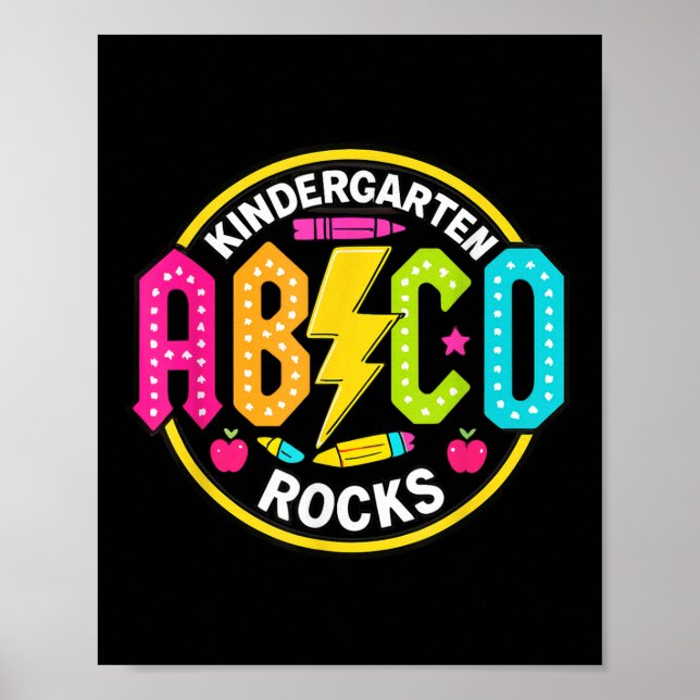 Poster Jardim de Infância Balança Abcd De Volta à Escola  (Frente)