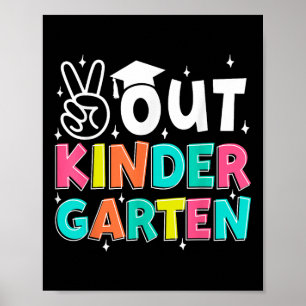 Poster Jardim De Infância Do Peace Out No Último Dia Do E