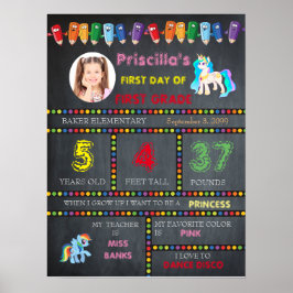 Poster Jardim de infância do primeiro grau,foto de sinal 