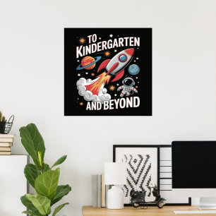 Poster Jardim de infância e Além Astronauta Volta às Aula