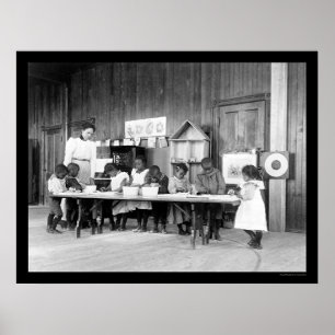 Póster Jardim de infância em Hampton, VA 1899 do