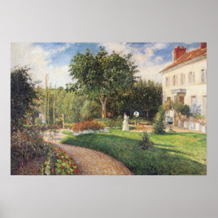 Poster Jardim de Les Mathurins em Pontoise por Pissarro