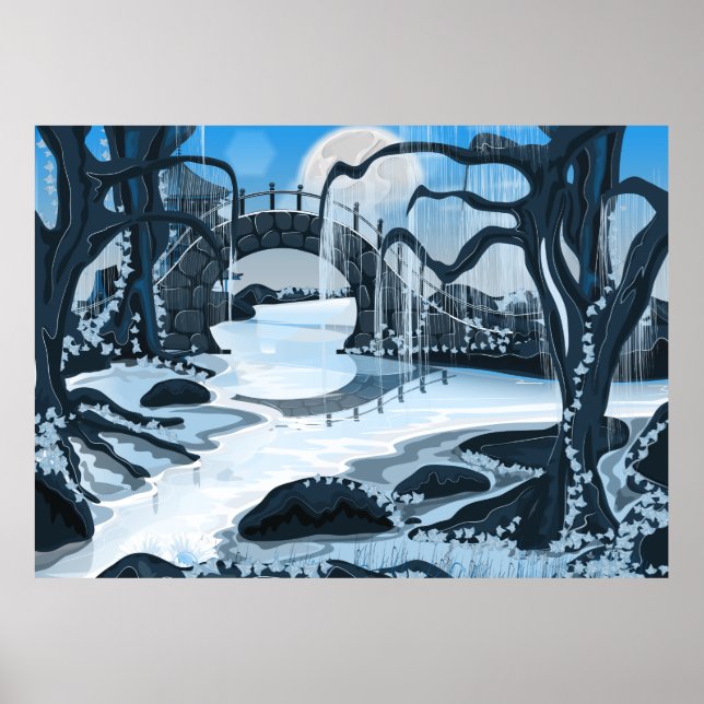 Póster Jardim de Meditação Japonês (Frente)