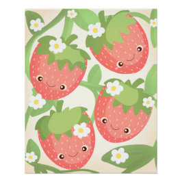 Póster Jardim de Morango Fofo