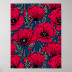 Poster Jardim de papoila noturno