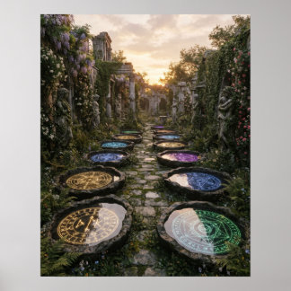 Poster Jardim de Pedra do Tanque de Reflexão