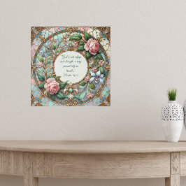 Poster Jardim de Rosas Pastel Versículos da Bíblia Person