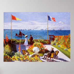 Poster Jardim de Sainte-Adresse por Claude Monet