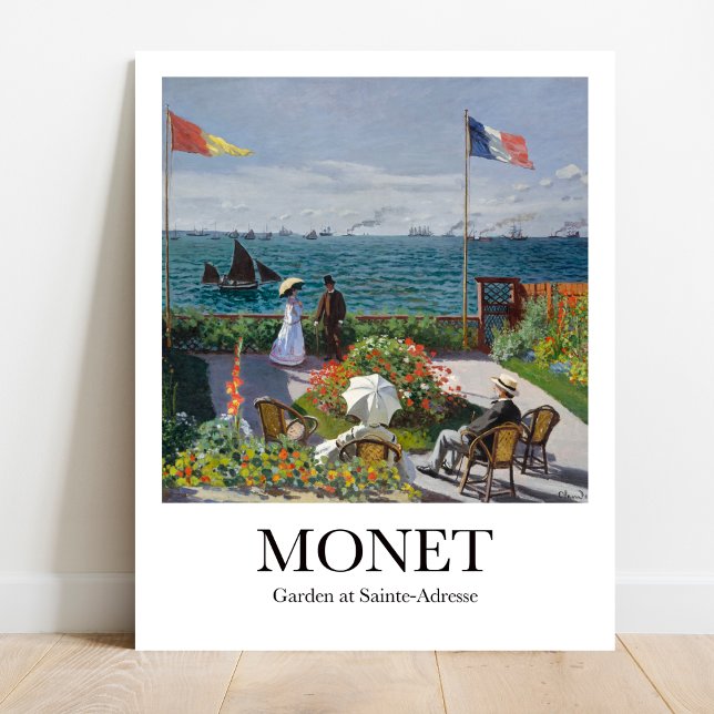 Poster Jardim de Sainte-Adresse por Claude Monet (Monet's Impressionist Escape: "Garden at Sainte-Adresse" Poster! Bring sunshine home)