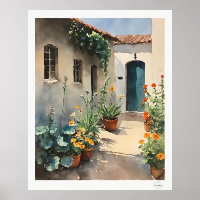 Poster Jardim de Tela do Pátio de Flores, Jardim da Porta (Frente)
