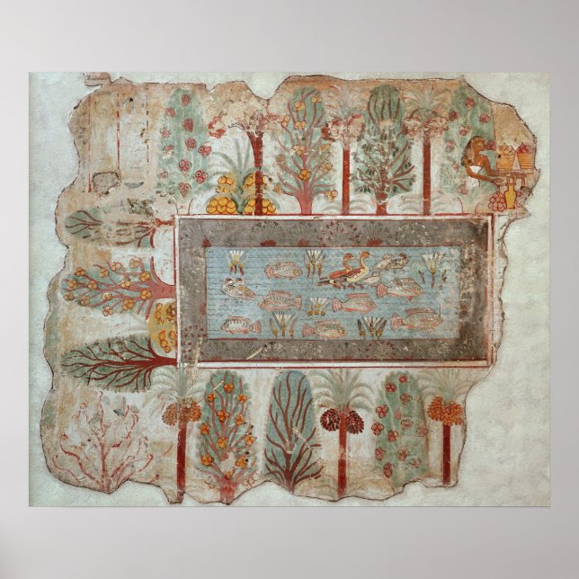 Póster Jardim de uma propriedade privada com ornamentação (Frente)