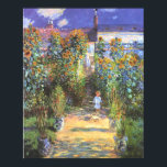 Poster Jardim do Artista de Vetheuil - Claude Monet<br><div class="desc">Mostre às pessoas seu estilo e refinamento com esta reprodução de uma bela peça de arte intitulada "Jardim do Artista de Vetheuil",  de Claude Monet. Pintura de um jardim com uma criança no caminho. Pintado em 1910.</div>
