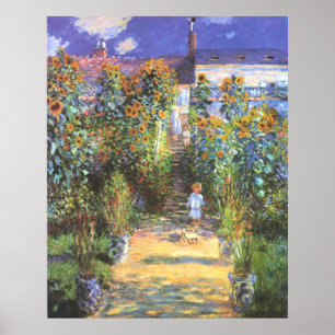 Poster Jardim do Artista de Vetheuil - Claude Monet