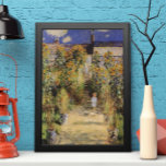 Poster Jardim do Artista em Vetheuil por Claude Monet<br><div class="desc">O Jardim Artístico de Vetheuil (1880), de Claude Monet, é uma pintura de natureza floral de estigmatismo vintage. Uma jovem é flanqueada por flores de girassol amarelas altas e florescentes durante a temporada de verão. Uma criança está em um caminho no jardim de Monet em Vetheuil (um subúrbio de Paris)....</div>