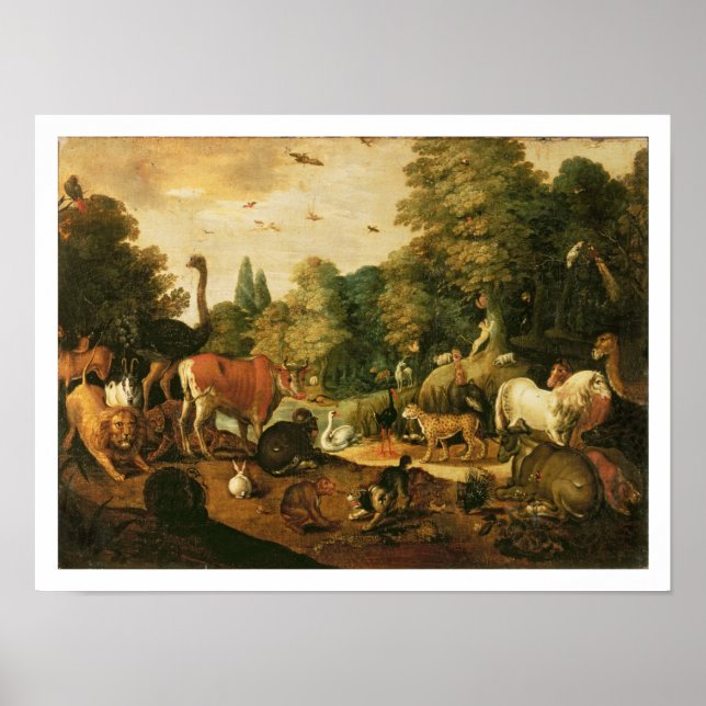 Póster Jardim do Éden (óleo na canvas) (Frente)