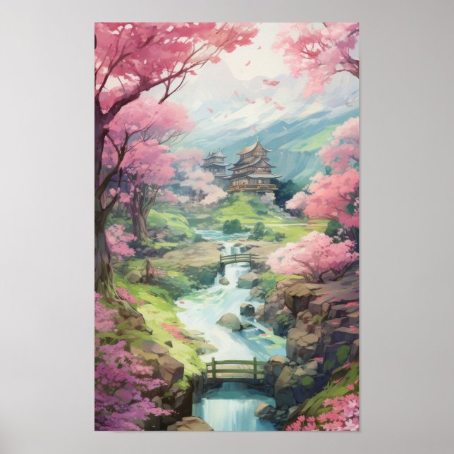 Poster Jardim do Flor de Cereja - Studio Ghibli S (Frente)