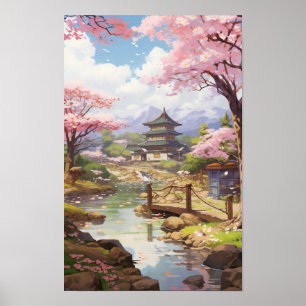 Poster Jardim do Flor de Cereja - Studio Ghibli S