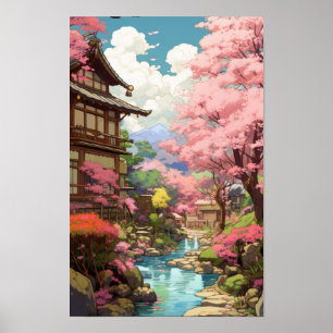 Poster Jardim do Flor de Cereja - Studio Ghibli S