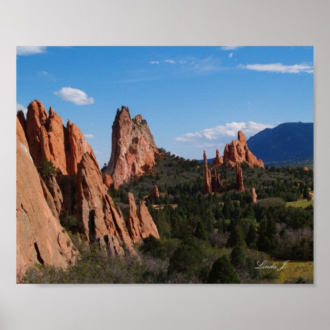 Póster Jardim do Gods Colorado Canvas Print (Frente)
