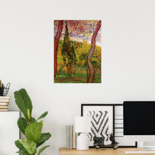 Poster Jardim do Hospital de Saint-Paul por Vincent van G